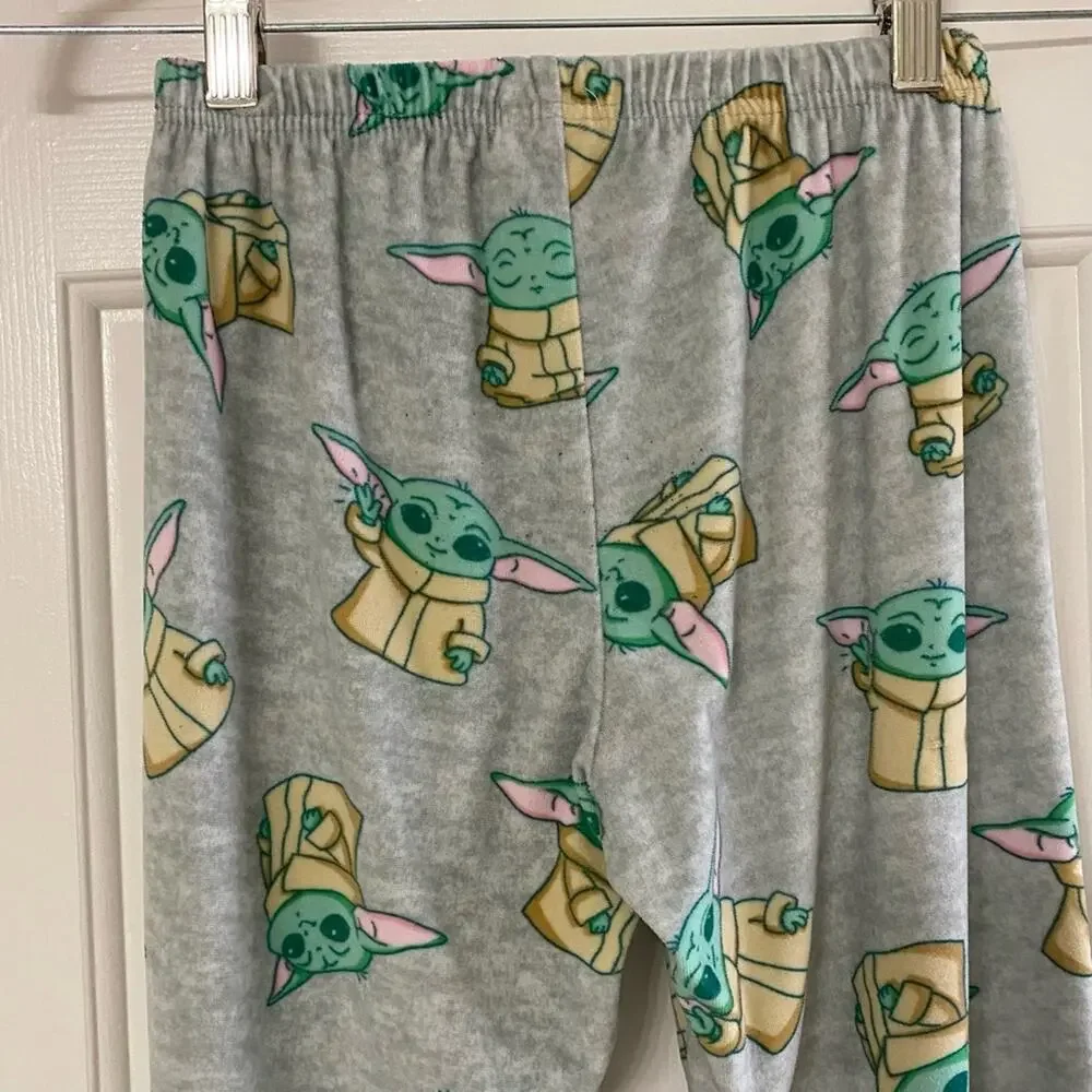 Star Wars Mandalorian Grogu Gray Polyester Pajama Pants Bottoms